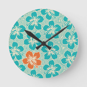 Hökbock på ön Hibiscus Hawaiian Wall Clocks Rund Klocka