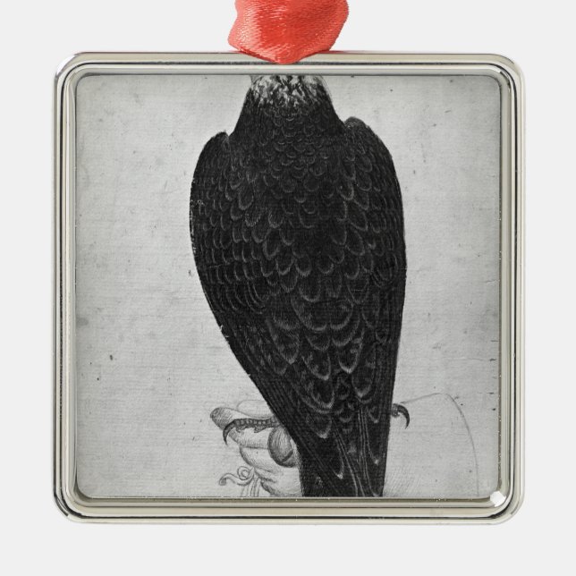 Höken räcker på julgransprydnad metall (Framsidan)