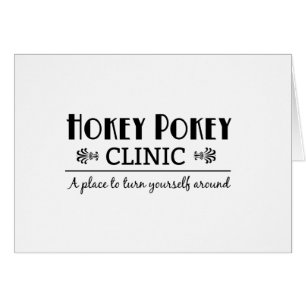 Hokey kåkenklinik hälsningskort