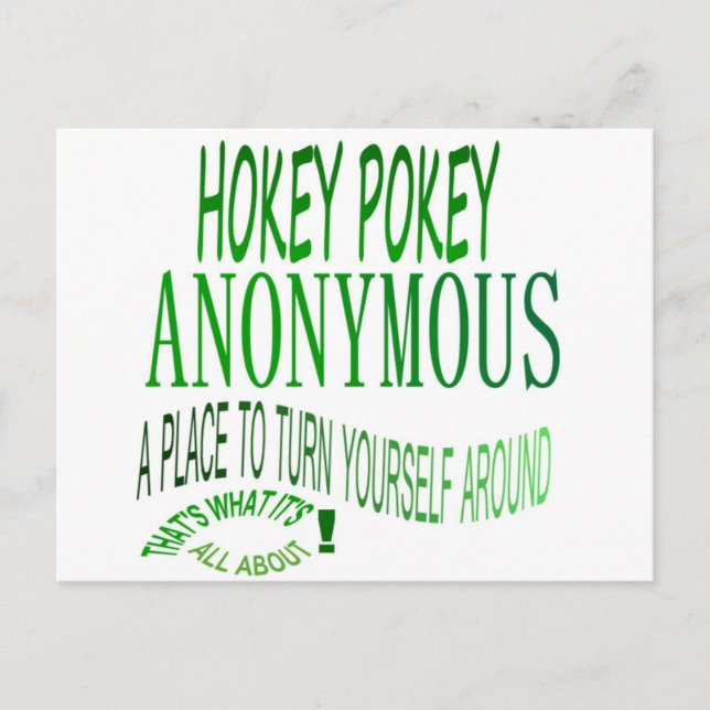 Hokey Pokey Anonymous Vykort (Framsida)