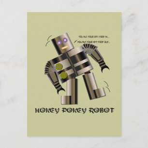 Hokey Pokey Robot Vykort