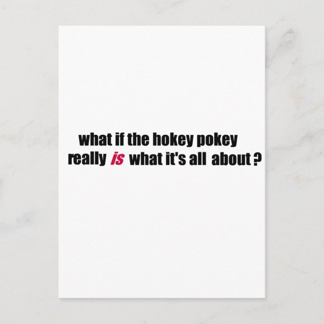 Hokey pokey vykort (Framsida)
