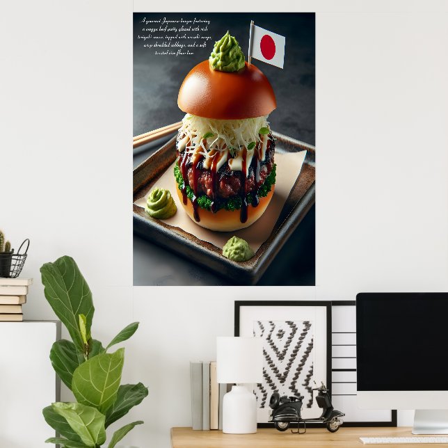 Hokkaido Harmony Burger Indulgence 24x36 Poster (Hemmakontoret)
