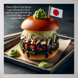 Hokkaido Harmony Burger Indulgence Poster