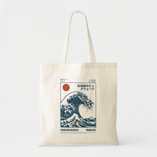 Hokkaido-våg – Japansk surf Tygkasse (Framsidan)