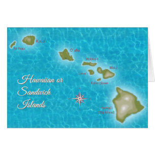 Hökkortet på Hawaiianska öarna Hälsningskort
