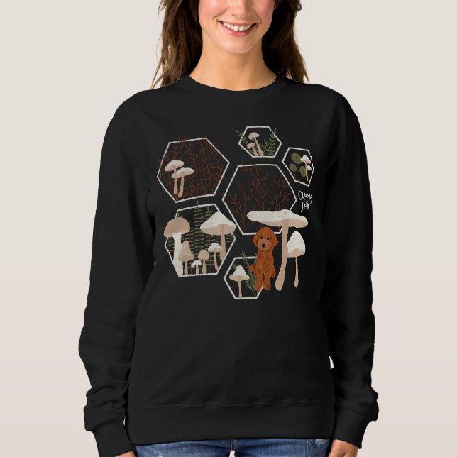 Hoku Pudel Mushroom Forest T Shirt (Framsida)