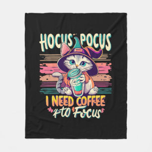 Hokus Fokus - jag behöver kaffe för att fokusera Fleecefilt