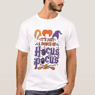 Hokus Pokus Halloween Häxor Kittel Kvast Katt M T Shirt