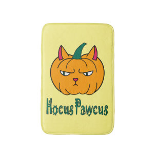 Hokus pokus Halloween-pumpa orange katt magi Badrumsmatta