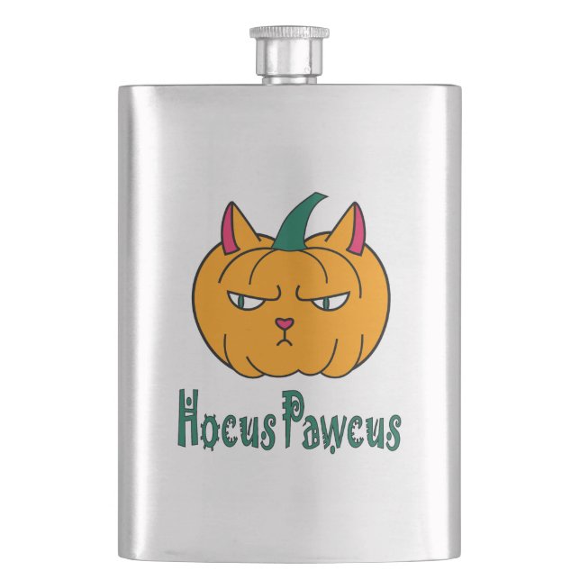 Hokus pokus Halloween-pumpa orange katt magi Fickplunta (Framsidan)