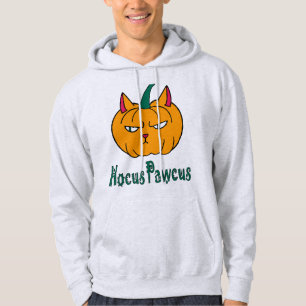 Hokus pokus Halloween-pumpa orange katt magi Hoodie