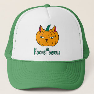 Hokus pokus Halloween-pumpa orange katt magi Keps