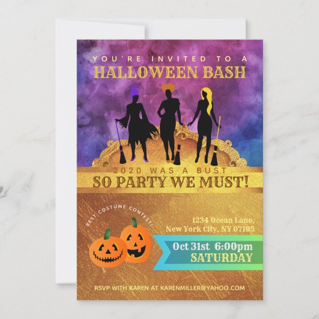 Hokus Pokus Inbjudningar (Framsida)