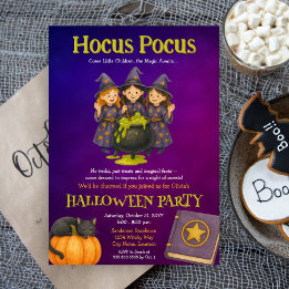 Hokus Pokus Kids Halloweenfest Inbjudningar