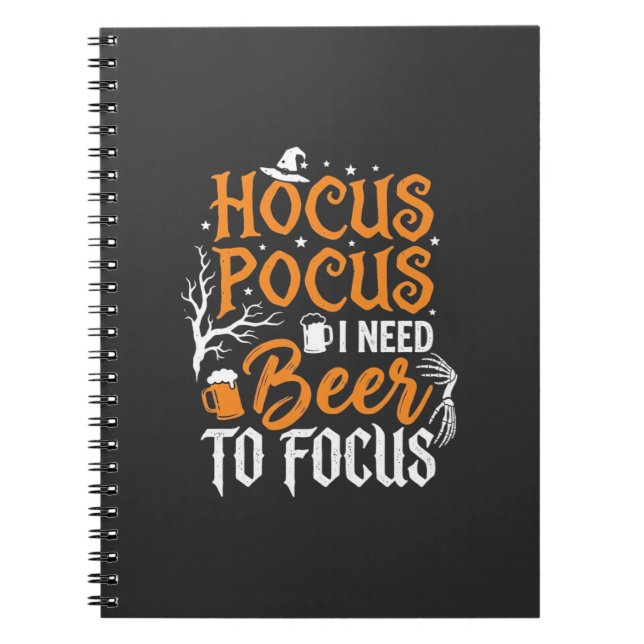 Hokus Pokus Öl Halloween-design_1 Anteckningsbok (Framsidan)