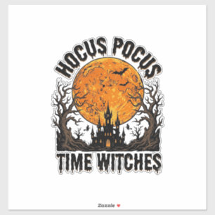 Hokus Pokus Tid Trollkvinnor Vintage Halloween Trö Klistermärken