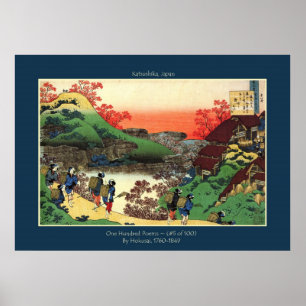 Hokusai 1760-1849 Katsushika, Japan 5 av 100 Poems Poster