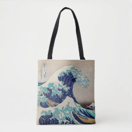 HOKUSAI 1760-1849 UKIYO PRINT TOTE BAG TYGKASSE
