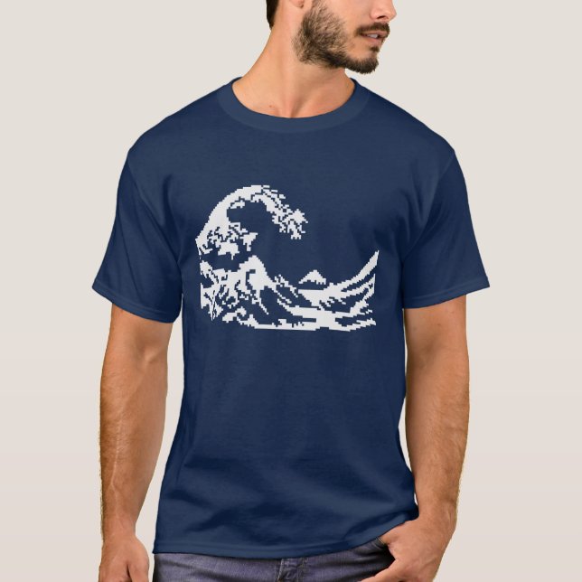 Hokusai 8bits tee shirt (Framsida)