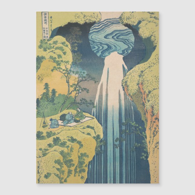 Hokusai Amida Falls Japan Vattenfall  (Framsida)