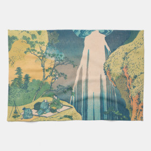 Hokusai Amida Falls Japan Waterfall Kökshandduk