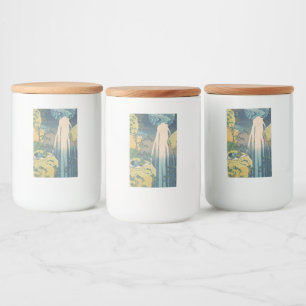 Hokusai Amida Falls Japan Waterfall Mat Etikett