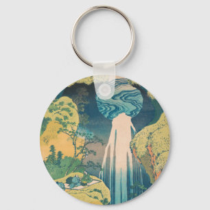 Hokusai Amida Falls Japan Waterfall Nyckelring