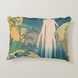 Hokusai Amida Falls Japan Waterfall Prydnadskudde