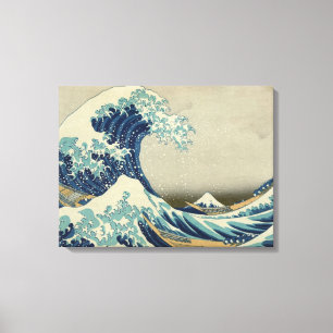 Hokusai är den Underbara vågen av Kanagawa Canvastryck