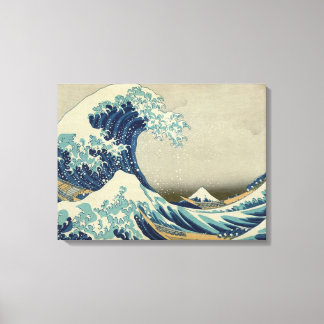 Hokusai är den Underbara vågen av Kanagawa Canvastryck