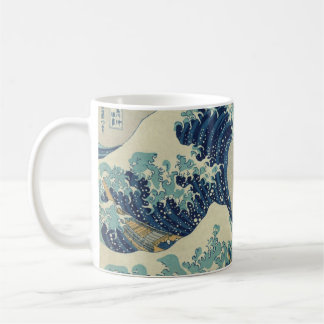 Hokusai är den Underbara vågen av Kanagawa Kaffemugg