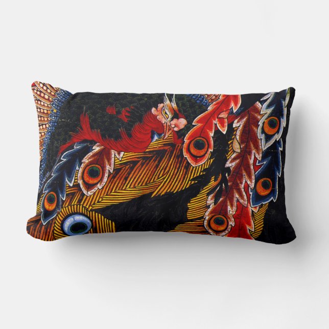 Hokusai art pheonix lumbarkudde (Framsida)