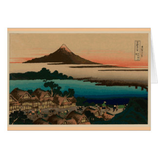 Hokusai beskådar av Mount Fuji Hälsningskort