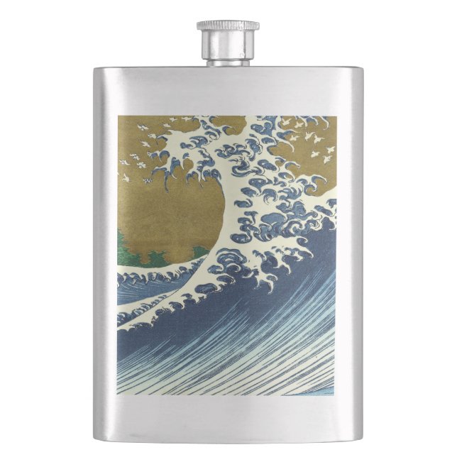 Hokusai Big Wave Japan Art Fickplunta (Framsidan)