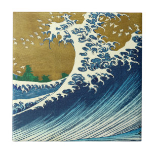 Hokusai Big Wave Japan Art Kakelplatta