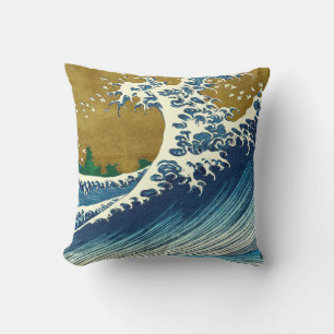 Hokusai Big Wave Japan Art Kudde