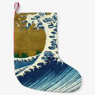 Hokusai Big Wave Japan Art Liten Julstrumpa