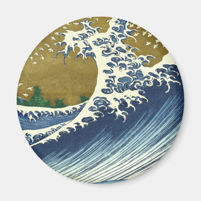 Hokusai Big Wave Japan Art Magnet (Framsidan)