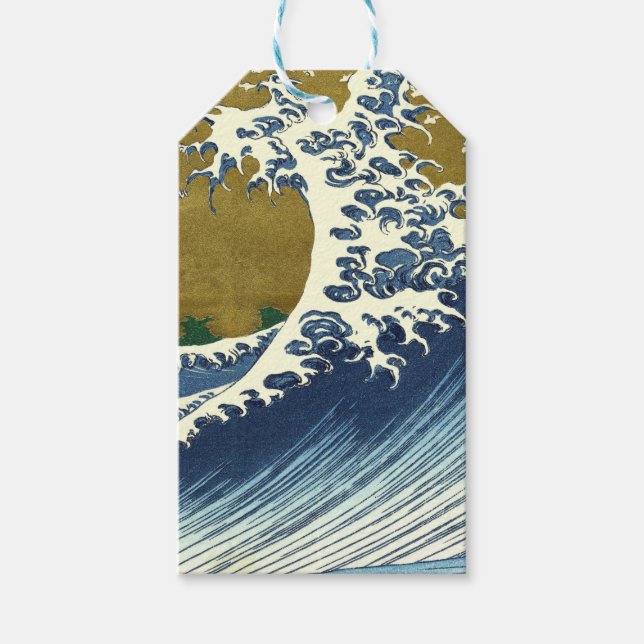 Hokusai Big Wave Japan Art Presentetikett (Framsidan)