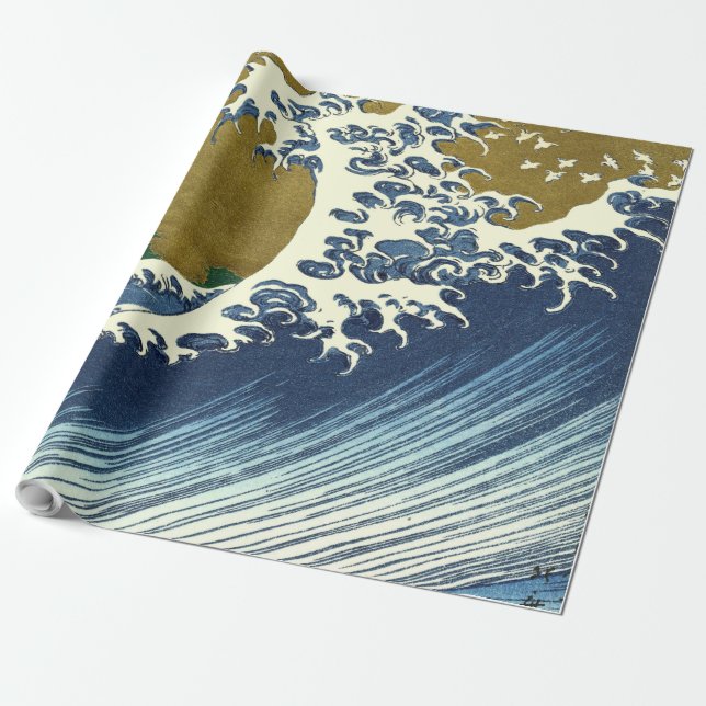 Hokusai Big Wave Japan Art Presentpapper (Utrullad)