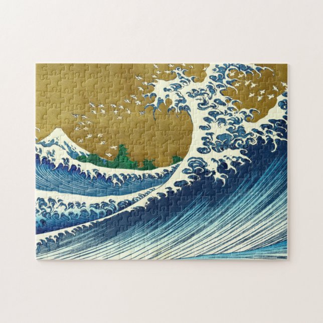 Hokusai Big Wave Japan Art Pussel (Horisontell)