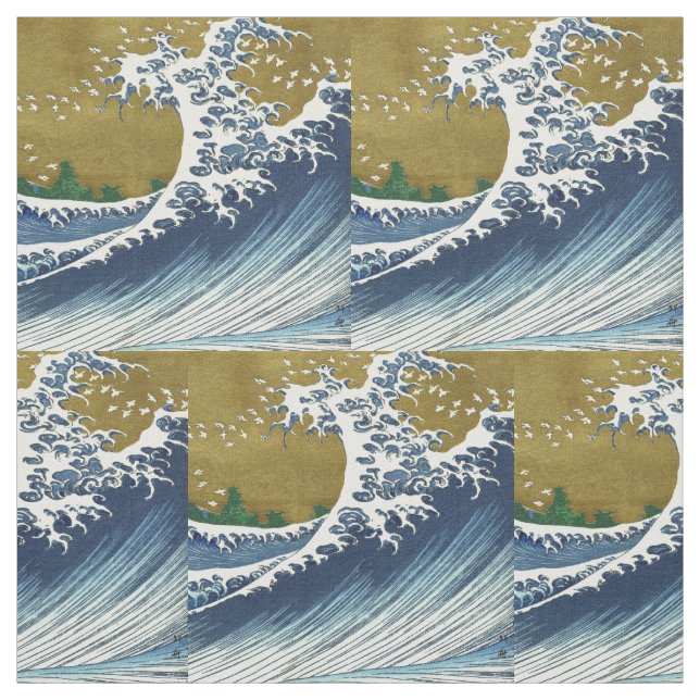 Hokusai Big Wave Japan Art Tyg (Provkarta)
