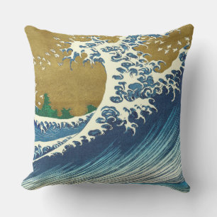 Hokusai Big Wave Japan-Vintagen Ocean Kudde