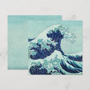 Hokusai Blue Vågar Anteckningskort