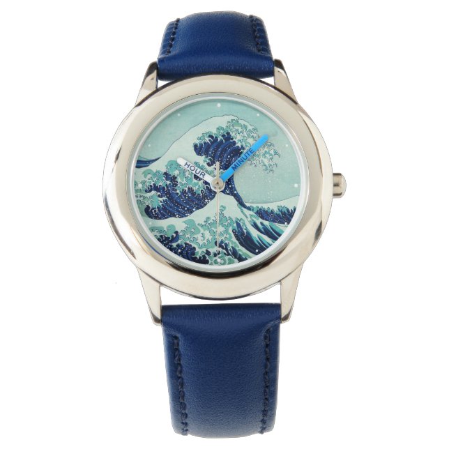 Hokusai Blue Vågar Armbandsur (Framsida)