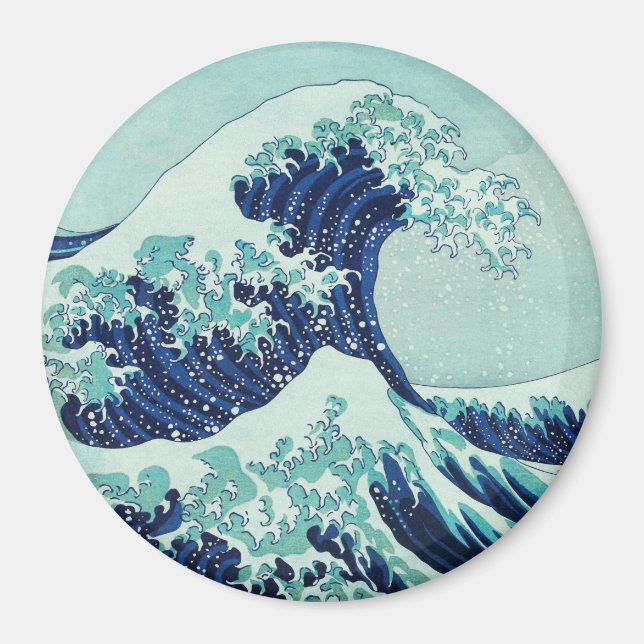 Hokusai Blue Vågar Magnet (Framsidan)