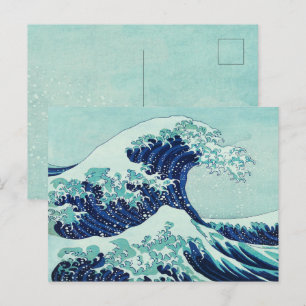 Hokusai Blue Vågar Vykort