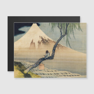 Hokusai - Boy View Mt Fuji Magnetic Card