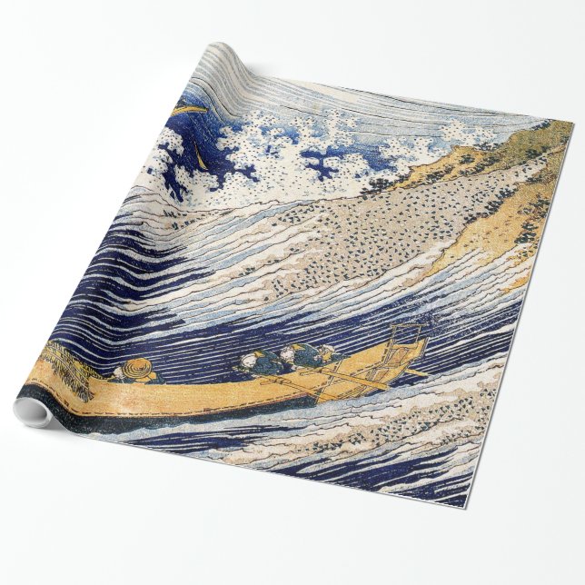 Hokusai - Choshi i Shimosha Presentpapper (Utrullad)